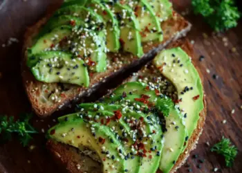 avocado toast with everything bagel seasoning