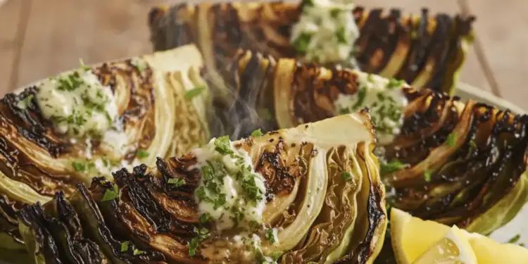blackened cabbage
