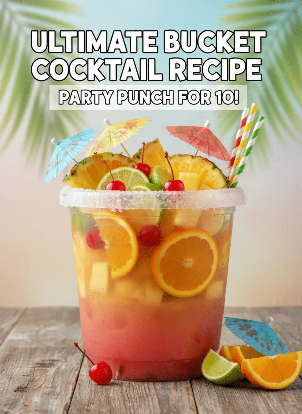 Bucket Cocktail Recipe – Fruity Party Punch in a Bucket