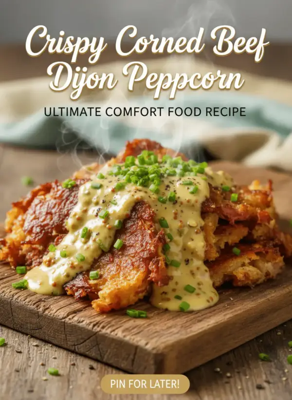 Crispy Corned Beef with Dijon Peppercorn Crust