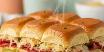 easy baked Reuben sliders