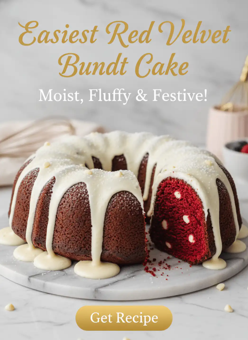 Red Velvet Bundt Cake with Cream Cheese Glaze