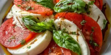 caprese salad with fresh mozzarella