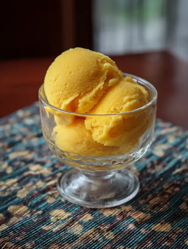 Mango Sorbet – Easy 2-Ingredient Frozen Dessert
