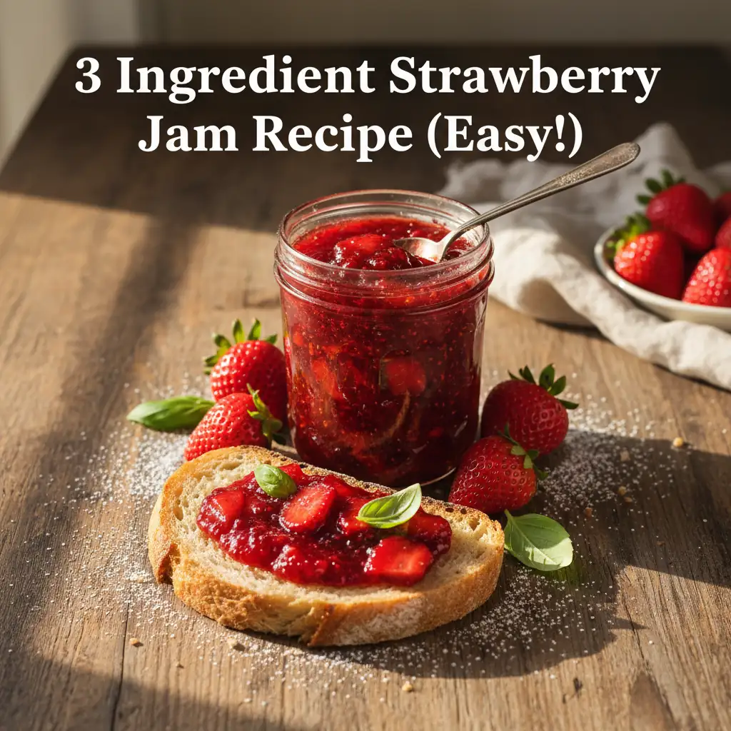 3 ingredient strawberry jam recipe