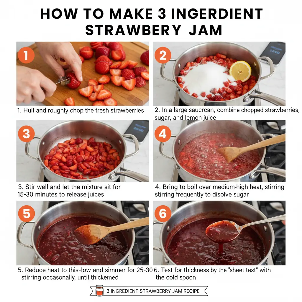 How to make 3 ingredient strawberry jam