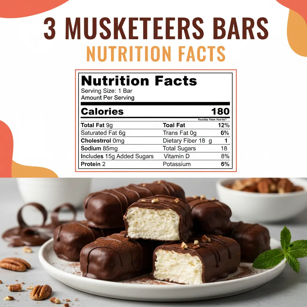 3 musketeers bars recipe nutritional information