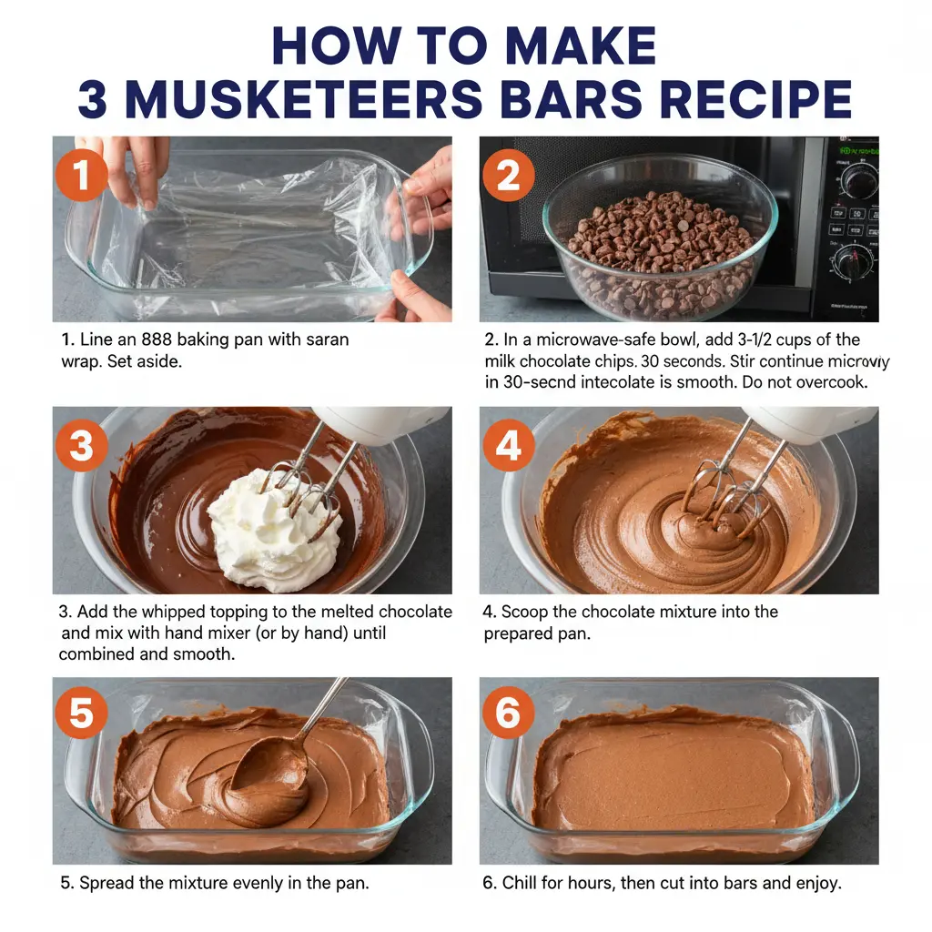 How to make 3 musketeers bars recipe