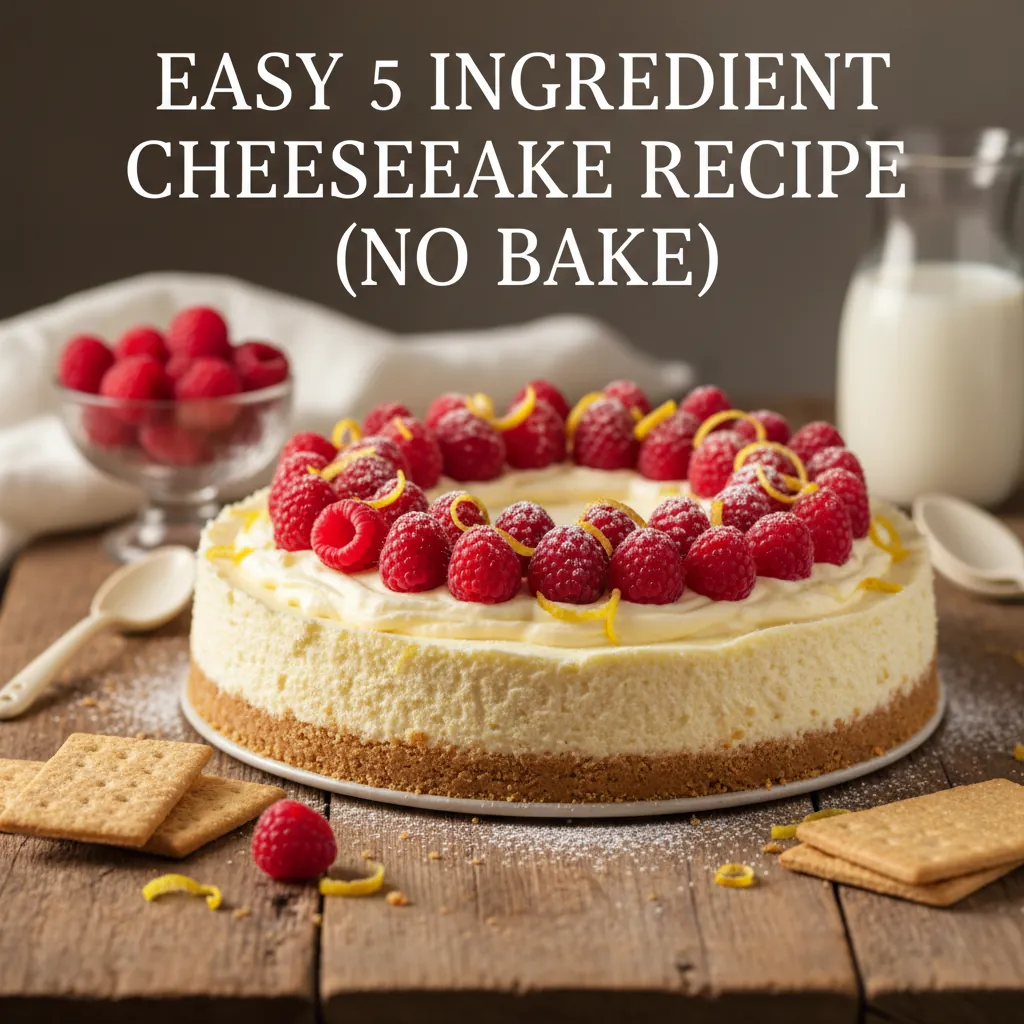 5 ingredient cheesecake recipe featured