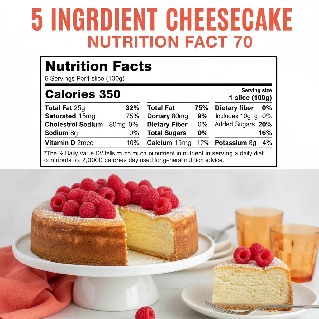5 ingredient cheesecake recipe nutritional information