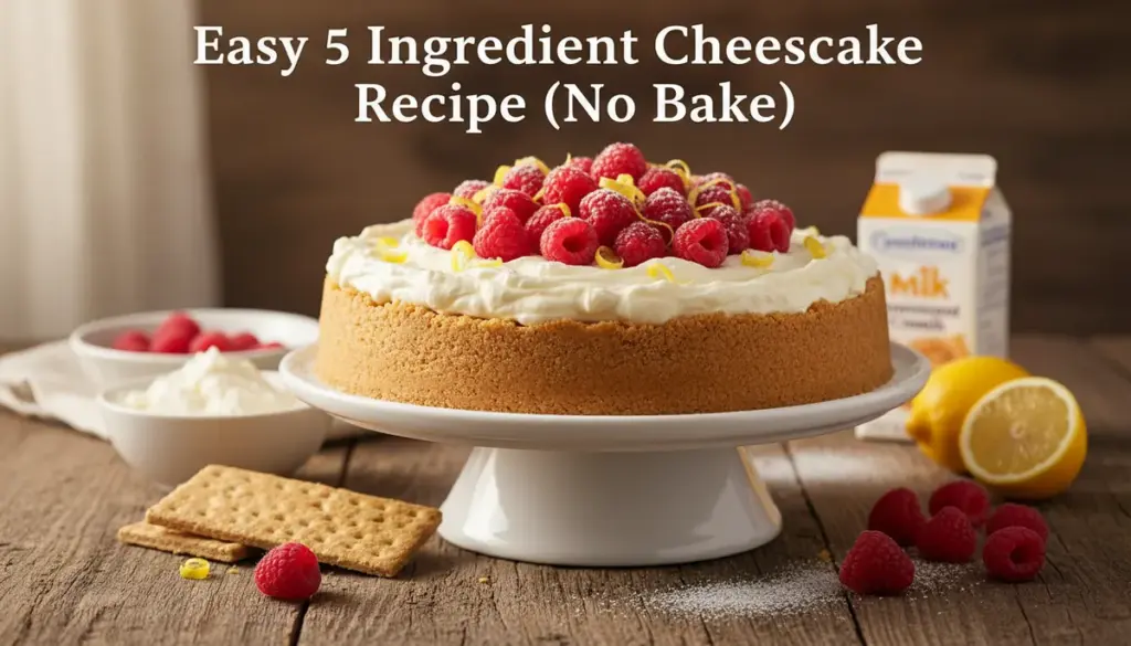 5 ingredient cheesecake recipe recipeCard1