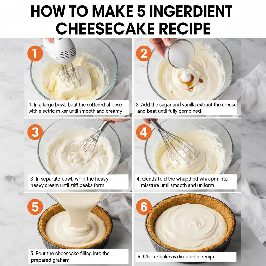 How to make 5 ingredient cheesecake recipe