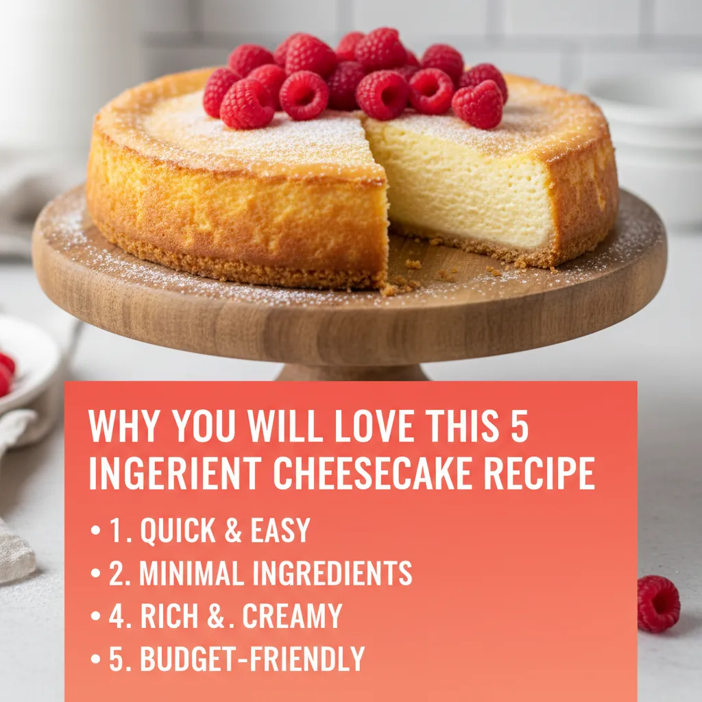 Why you'll love 5 ingredient cheesecake recipe