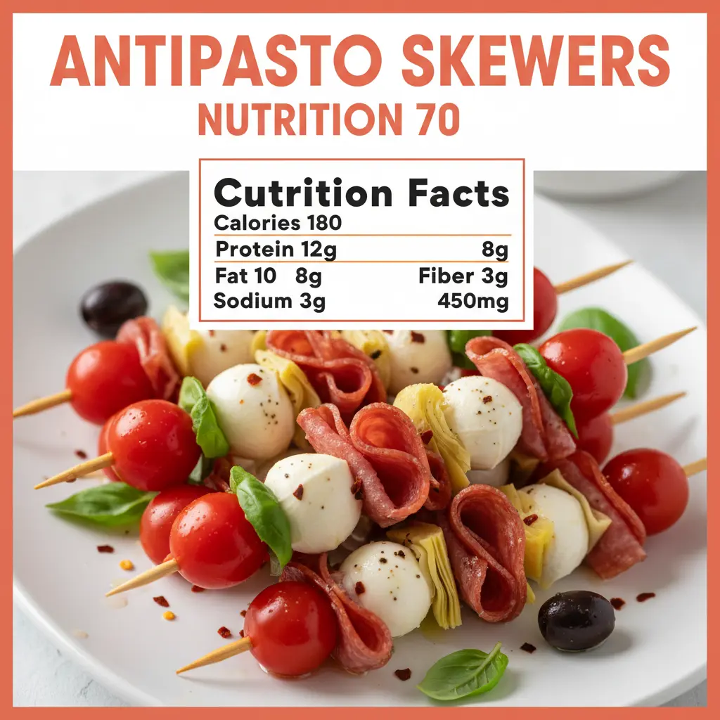 antipasto skewers recipe nutritional information