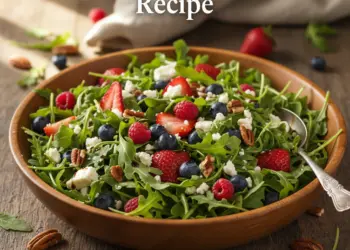 arugula berry salad recipe featured