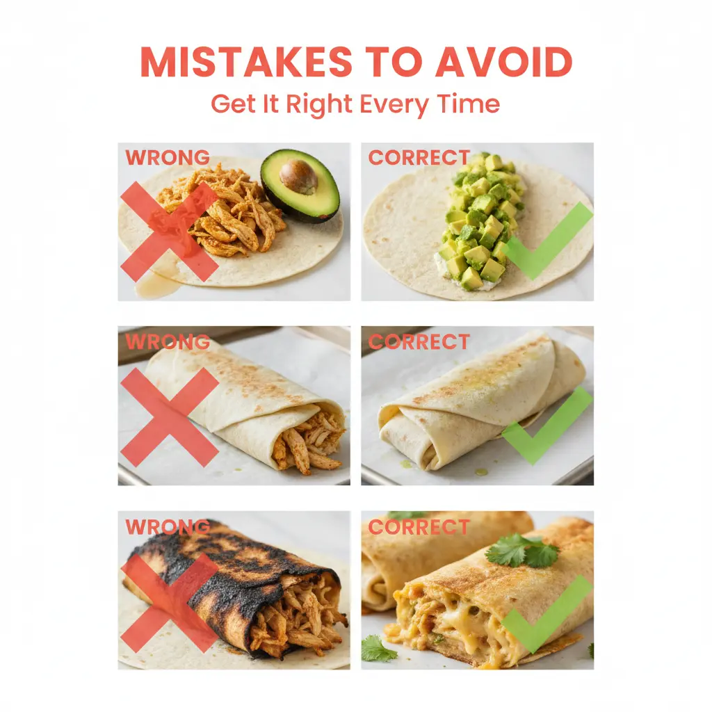 baked avocado chicken burritos common mistakes