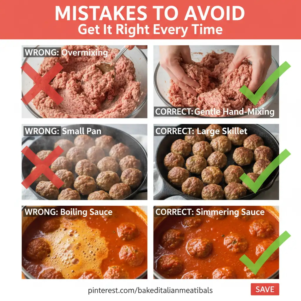 baked Italian meatballs recipe common mistakes
