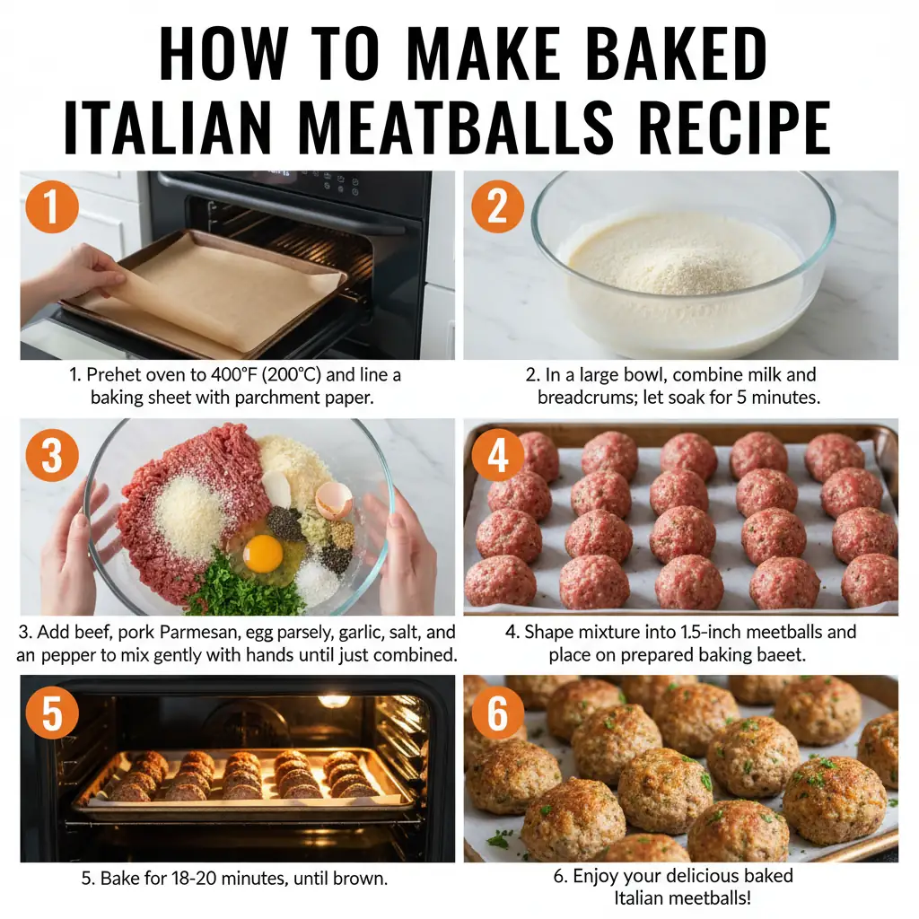 How to make baked Italian meatballs recipe
