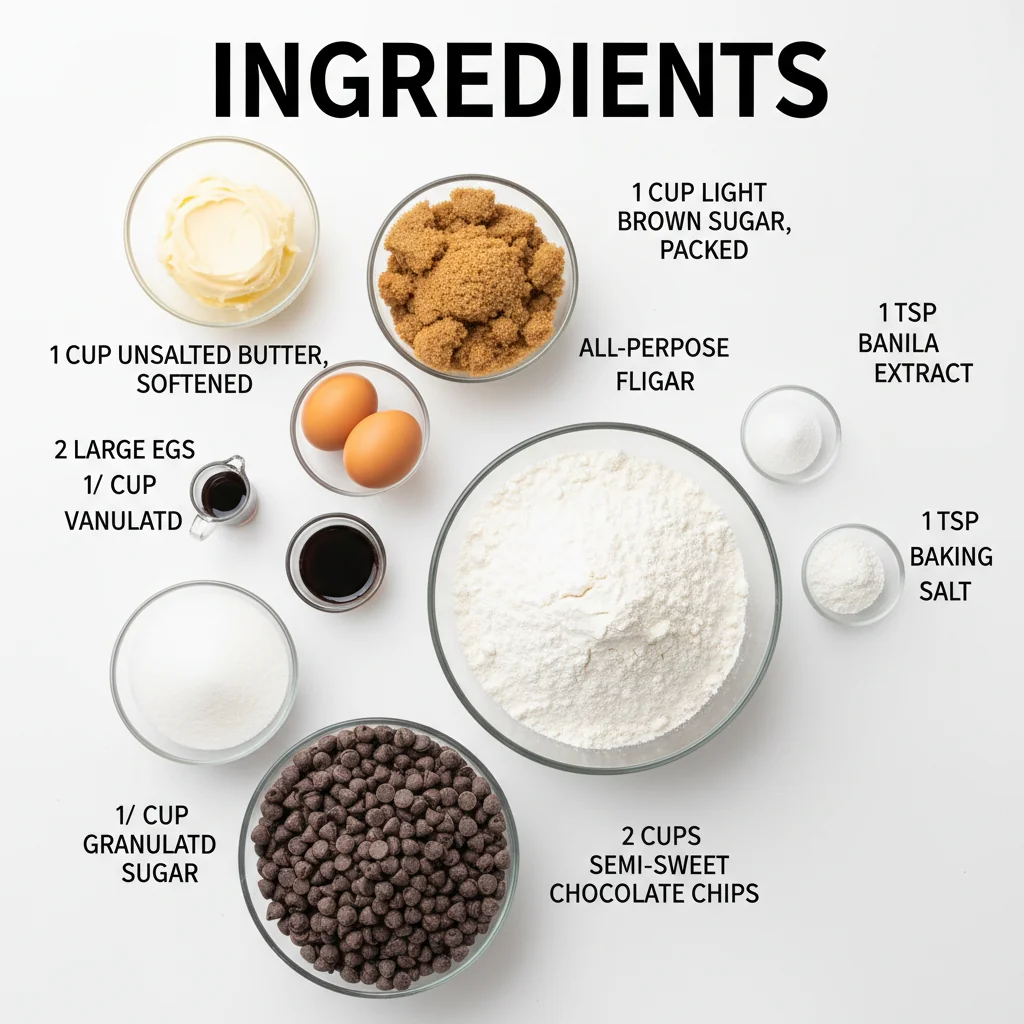 bakery style chocolate chip cookies ingredients