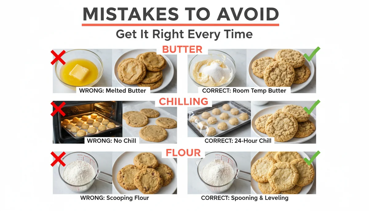 bakery style chocolate chip cookies common mistakes