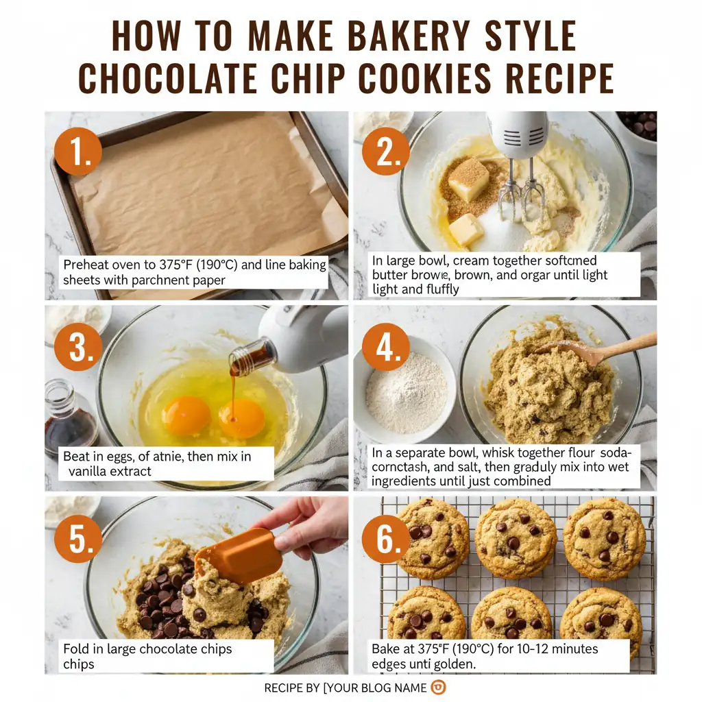 How to make bakery style chocolate chip cookies recipe