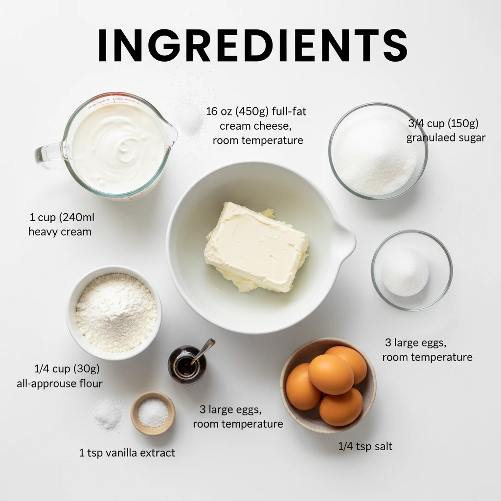 basque cheesecake recipe ingredients
