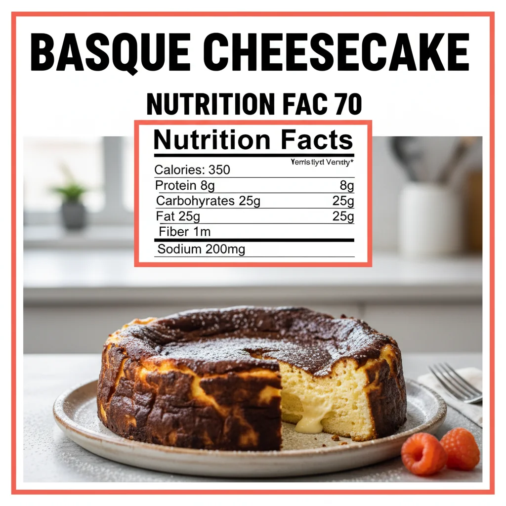 basque cheesecake recipe nutritional information