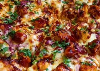 bbq chicken pizza recipe featured