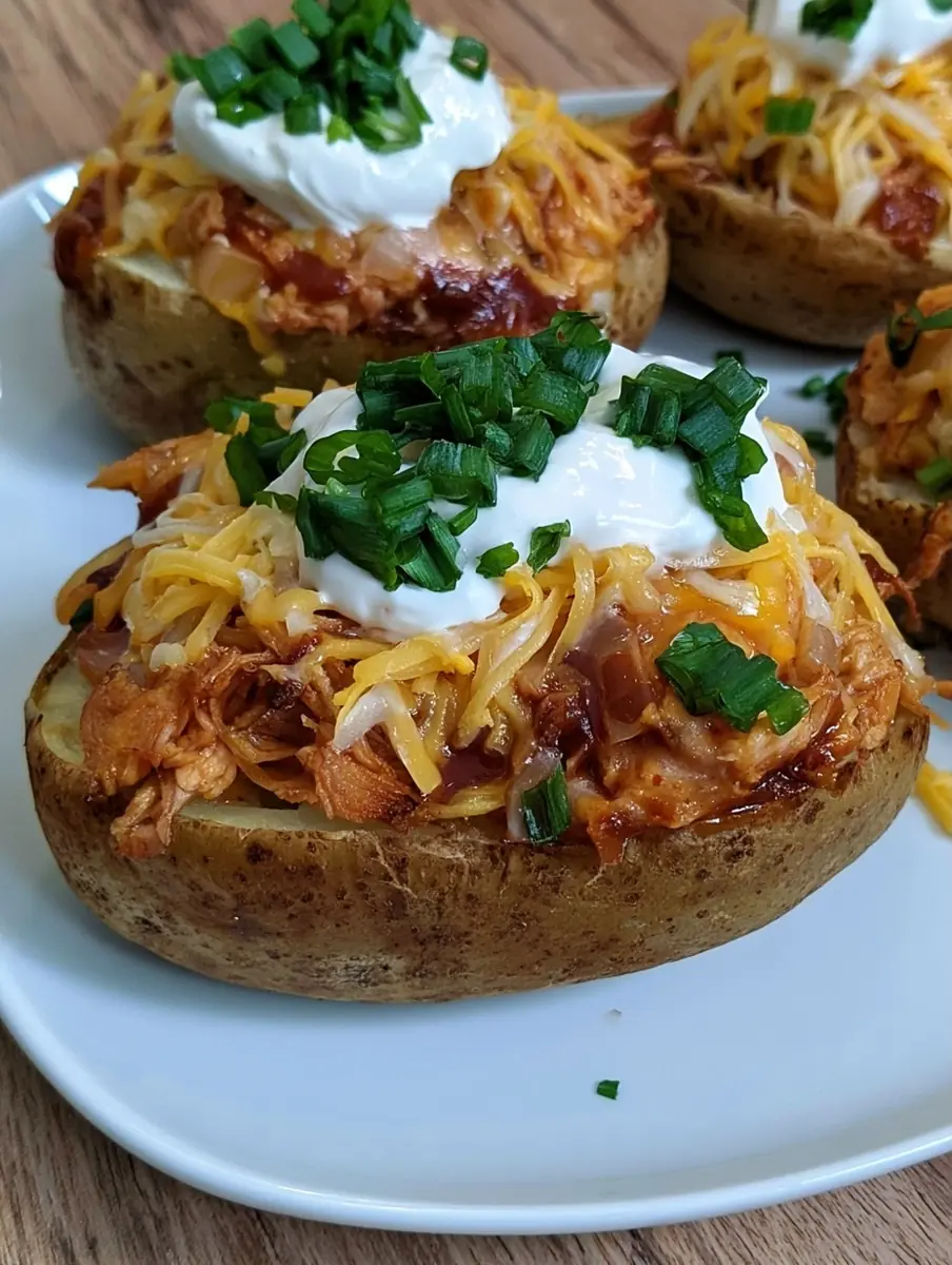bbq chicken stuffed potatoes featured