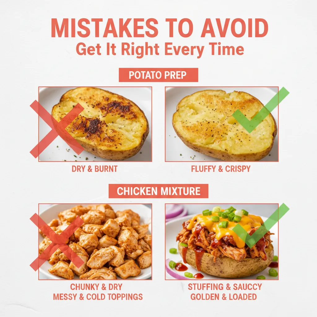 bbq chicken stuffed potatoes common mistakes