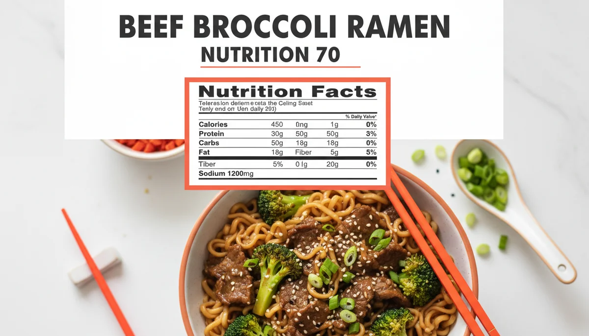 beef broccoli ramen recipe nutritional information