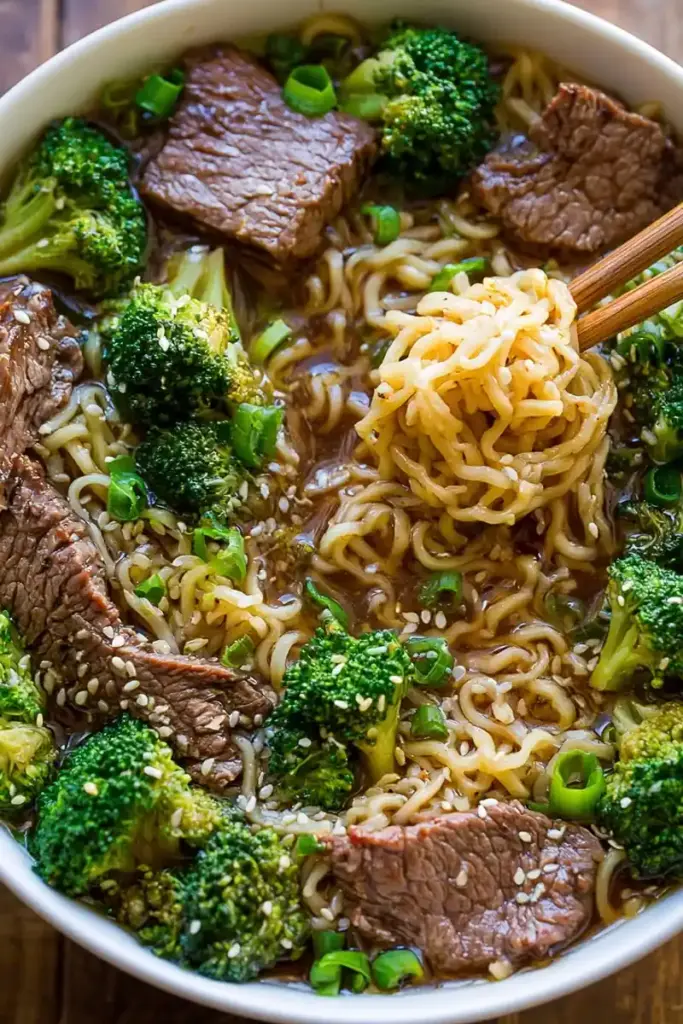 beef broccoli ramen recipe recipeCard1