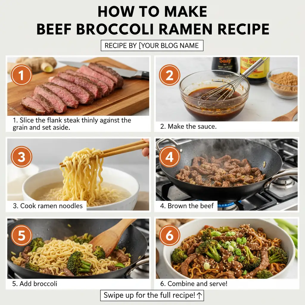 How to make beef broccoli ramen recipe