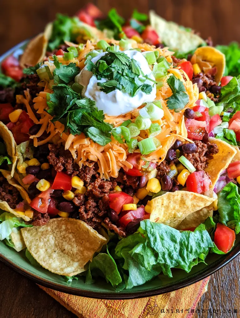 beef taco salad recipe recipeCard1