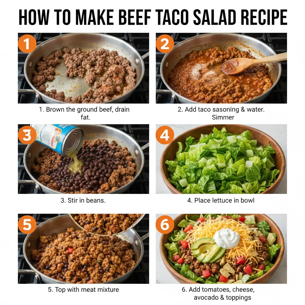 How to make beef taco salad recipe