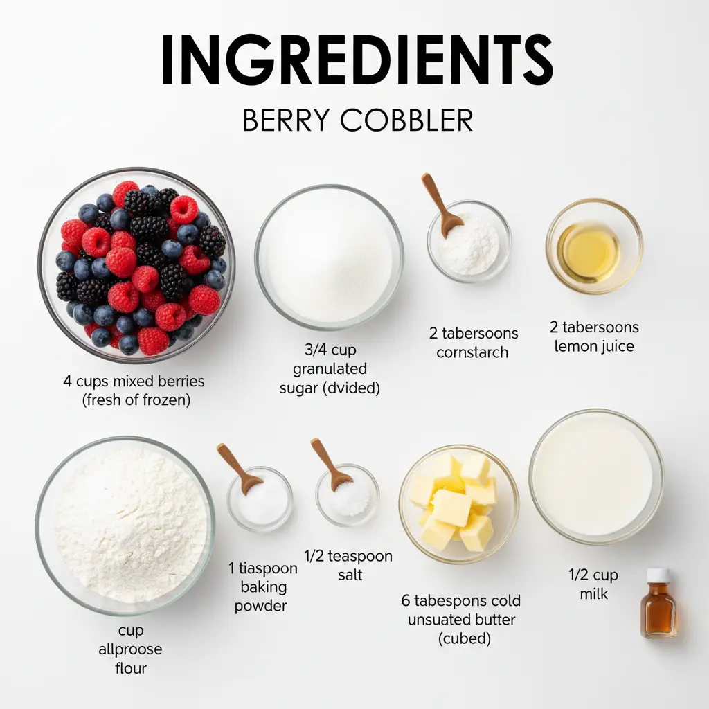berry cobbler recipe ingredients