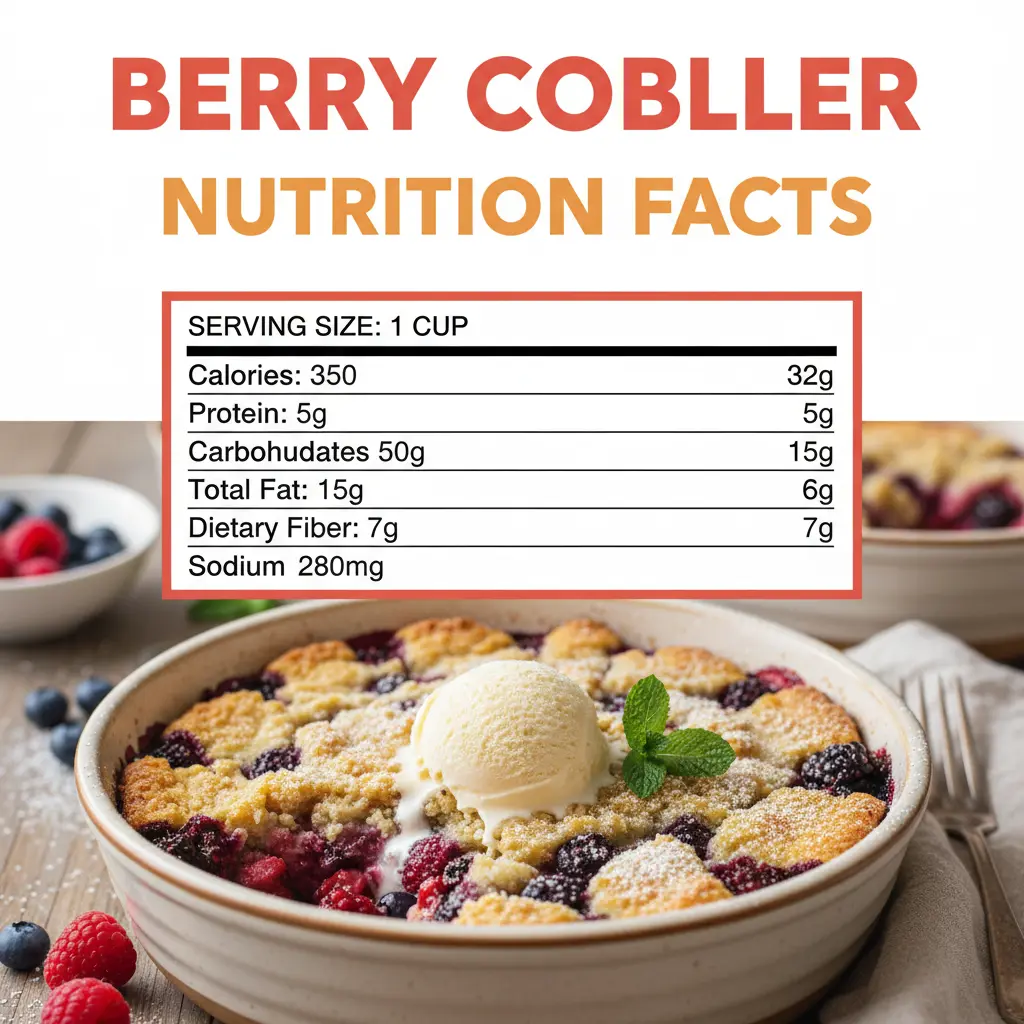 berry cobbler recipe nutritional information