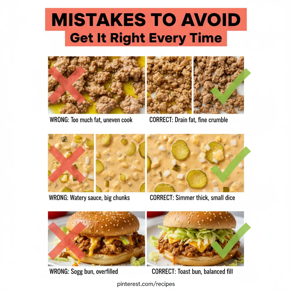 Big Mac Sloppy Joes recipe common mistakes