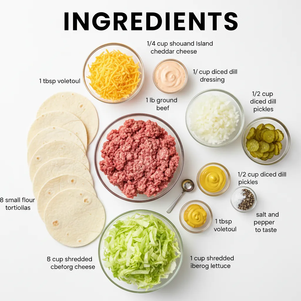 Big Mac tacos recipe ingredients