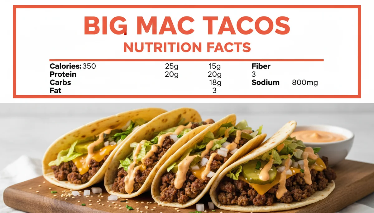 Big Mac tacos recipe nutritional information