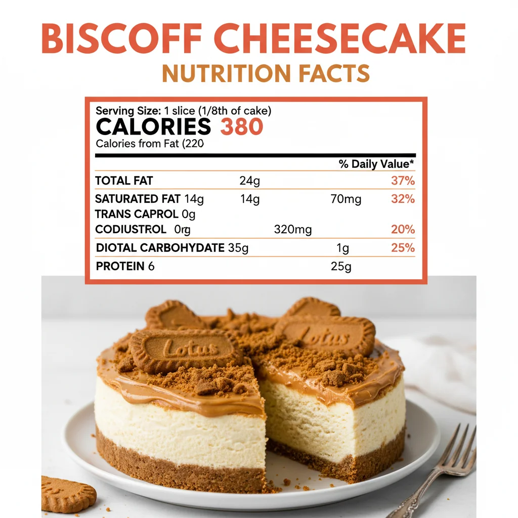 biscoff cheesecake recipe nutritional information