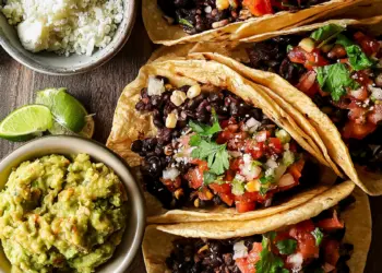 black bean tacos recipe featured
