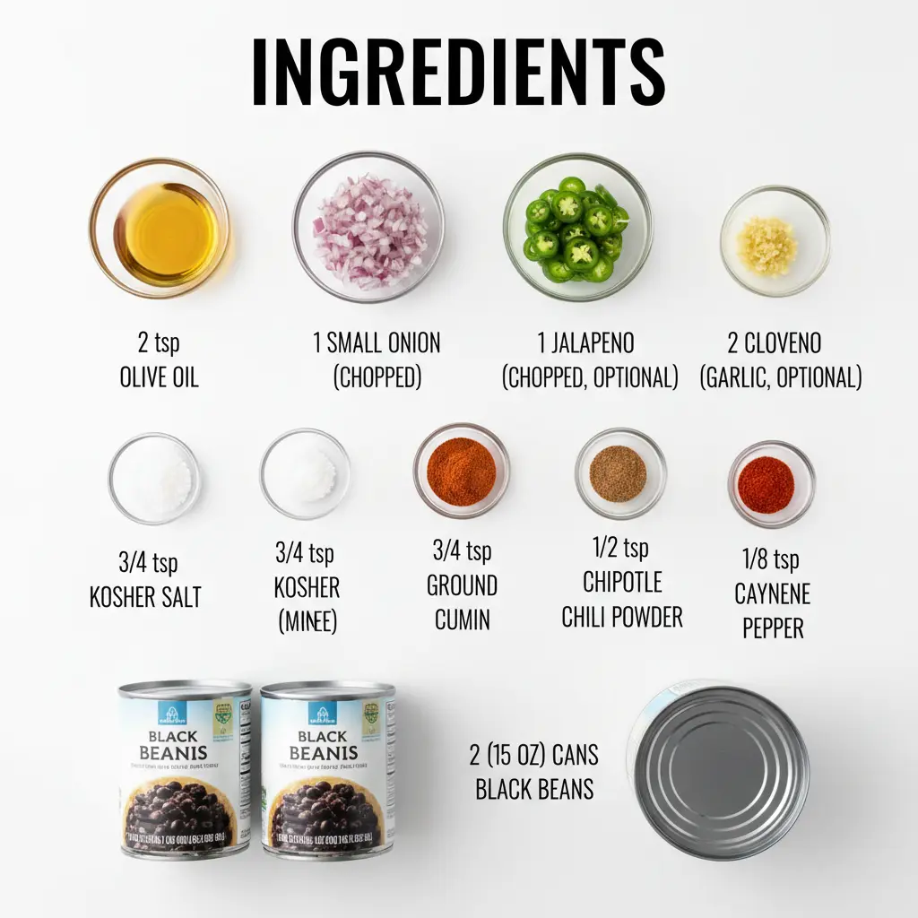 black bean tacos recipe ingredients