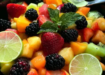 blackberry lime fruit salad featured