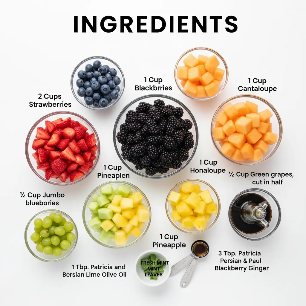blackberry lime fruit salad ingredients