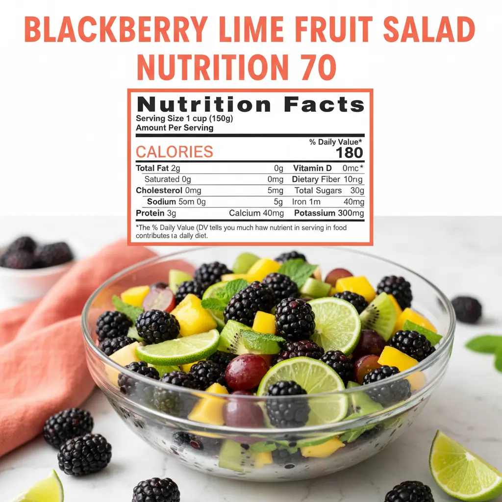 blackberry lime fruit salad nutritional information