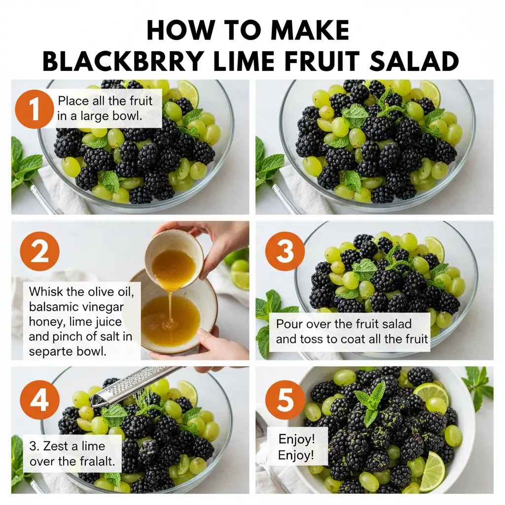 How to make blackberry lime fruit salad