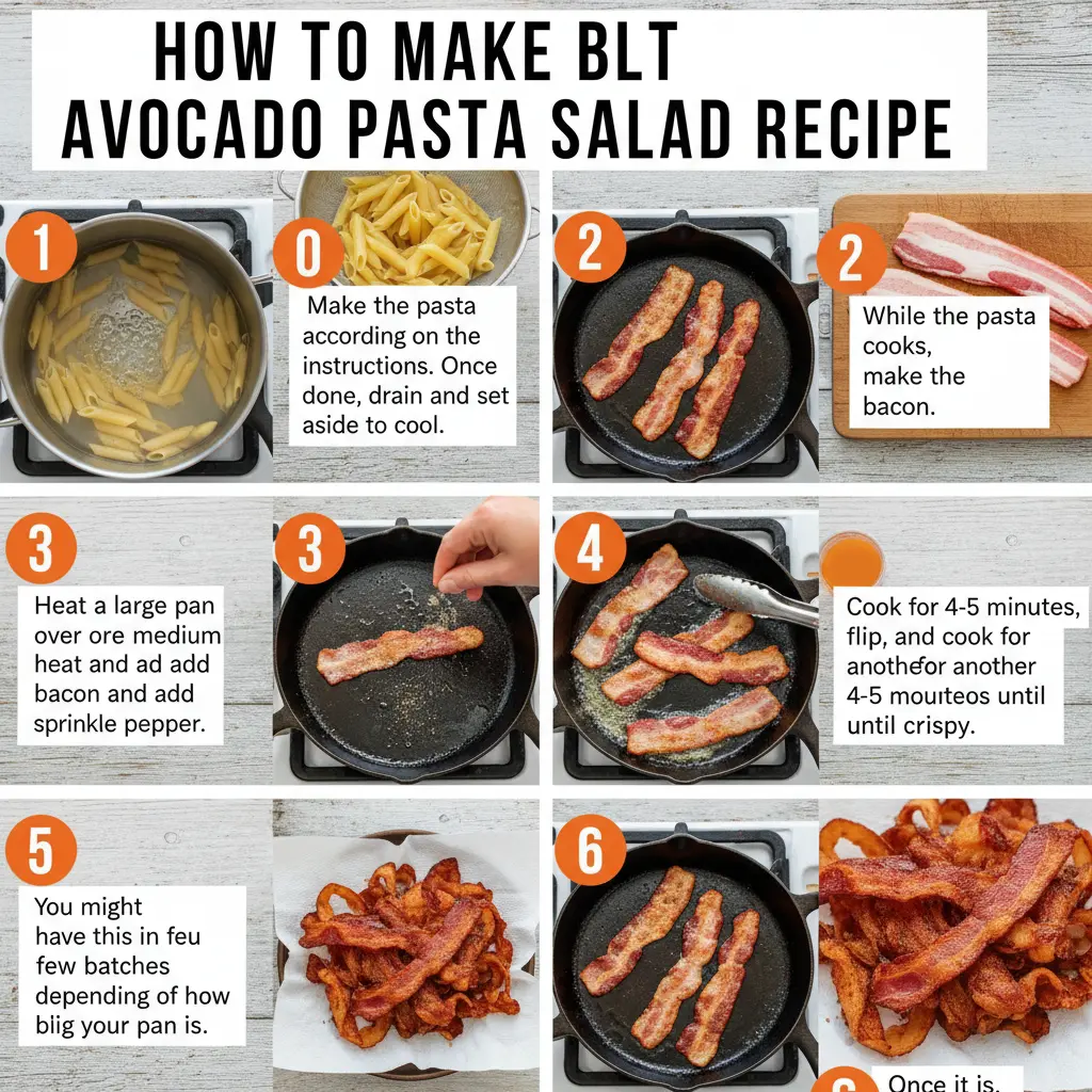 How to make BLT avocado pasta salad recipe