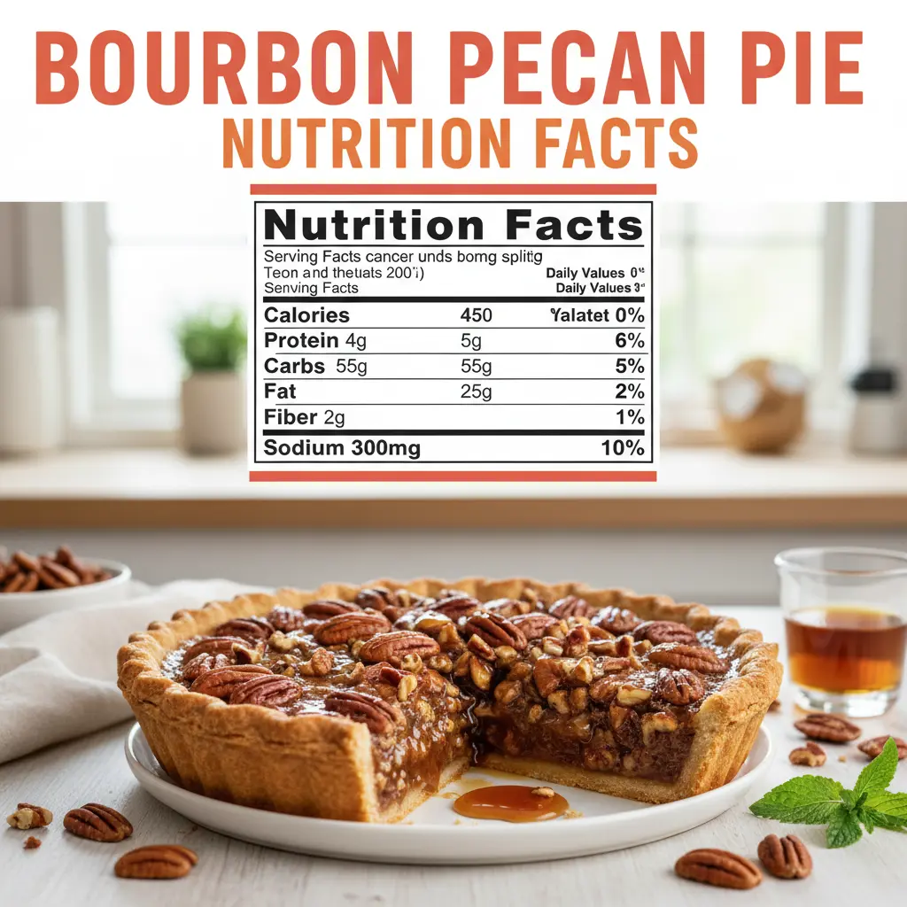bourbon pecan pie recipe nutritional information