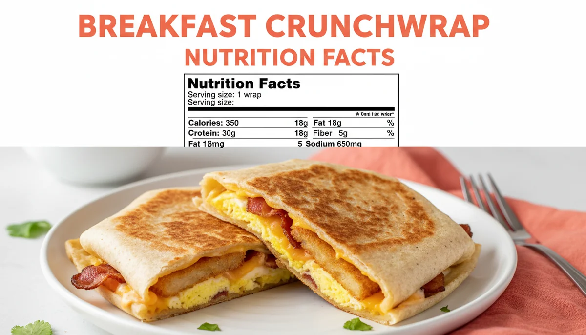 breakfast crunchwrap recipe nutritional information